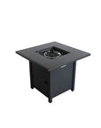 50000 BTU 30" Black Steel Propane Square Fire Pit With Cover