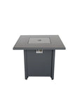 50000 BTU 30" Black Steel Propane Square Fire Pit With Cover