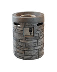 32000 BTU 26" Gray Magnesium Oxide Propane Round Fire Pit With Cover