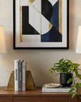 Set of Two 21" Black Novelty Table Lamps With Empire Shades