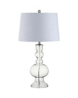 Set of Two 29" Silver Novelty Table Lamps With Drum Shades