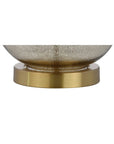 Set of Two 25" Gold Novelty Table Lamps With Drum Shades
