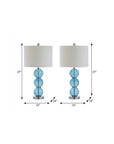 Set of Two 27" Silver Novelty Table Lamps With Drum Shades