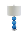 Set of Two 27" Silver Novelty Table Lamps With Drum Shades