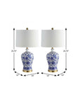 Set of Two 26" Gold Novelty Table Lamps With Globe Shades