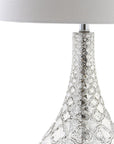 Set of Two 26" Silver Novelty Table Lamps With Drum Shades