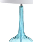 Set of Two 29" Clear Novelty Table Lamps With Drum Shades