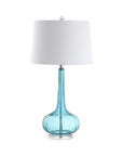 Set of Two 29" Clear Novelty Table Lamps With Drum Shades
