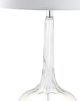Set of Two 29" Clear Novelty Table Lamps With Drum Shades