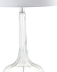 Set of Two 29" Clear Novelty Table Lamps With Drum Shades