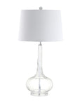 Set of Two 29" Clear Novelty Table Lamps With Drum Shades