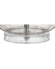 Set of Two 29" Clear Novelty Table Lamps With Drum Shades