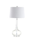 Set of Two 29" Clear Novelty Table Lamps With Drum Shades