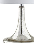 Set of Two 26" Silver Novelty Table Lamps With Drum Shades