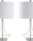 Set of Two 26" Silver Novelty Table Lamps With Drum Shades