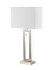 Set of Two 29" Nickel Table Lamps With Shades