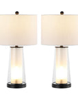 Set of Two 26" Antiqued Bronze Lighthouse Table Lamps With Drum Shades