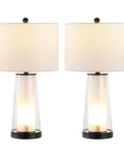 Set of Two 26" Antiqued Bronze Lighthouse Table Lamps With Drum Shades