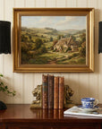 Set of Two 28" Black Table Lamps With Drum Shades