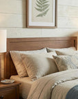 Set of Two 22" Brown Table Lamps With Drum Shades