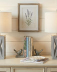 Set of Two 22" Gray Table Lamps With Drum Shades