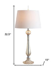 Set of Two 33" Champagne Novelty Table Lamps With Globe Shades