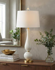34" Gold Novelty Table Lamp With Globe Shade