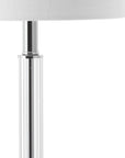 Set of Two 20" Clear Table Lamps With Drum Shades