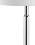 Set of Two 20" Clear Table Lamps With Drum Shades