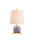 Set of Two 16" Gold Novelty Bedside Lamps With Empire Shades