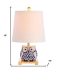 Set of Two 16" Gold Novelty Bedside Lamps With Empire Shades