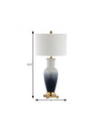 32" Gold Novelty Table Lamp With Drum Shade