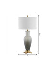 32" Gold Novelty Table Lamp With Drum Shade