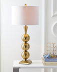 33" Gold Novelty Table Lamp With Drum Shade