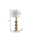 33" Gold Novelty Table Lamp With Drum Shade