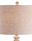 33" White Table Lamp With Drum Shade