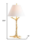 34" Gold Novelty Table Lamp With Empire Shade