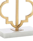 32" White Geometric Table Lamp With Shade