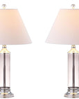 Set of Two 29" Silver Novelty Table Lamps With Empire Shades