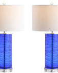 Set of Two 28" Clear Novelty Table Lamps With Globe Shades