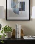 Set of Two 27" Clear Novelty Bedside Lamps With Empire Shades