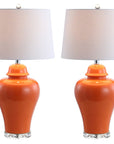 Set of Two 27" Clear Novelty Table Lamps With Globe Shades