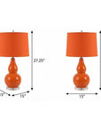 Set of Two 27" Clear Novelty Table Lamps With Globe Shades