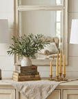 Set of Two 26" Nickel Novelty Table Lamps With Empire Shades