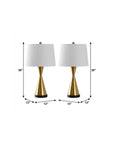 Set of Two 26" Black Novelty Table Lamps With Empire Shades