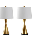 Set of Two 26" Black Novelty Table Lamps With Empire Shades