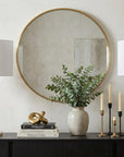 Set of Two 29" Clear And Brass Novelty Table Lamps With Drum Shades