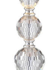 Set of Two 27" Clear Table Lamps With Drum Shades