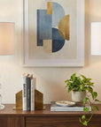 Set of Two 27" Clear Table Lamps With Drum Shades