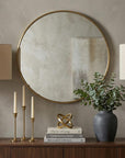 Set of Two 28" Clear And Gold Table Lamps With Drum Shades